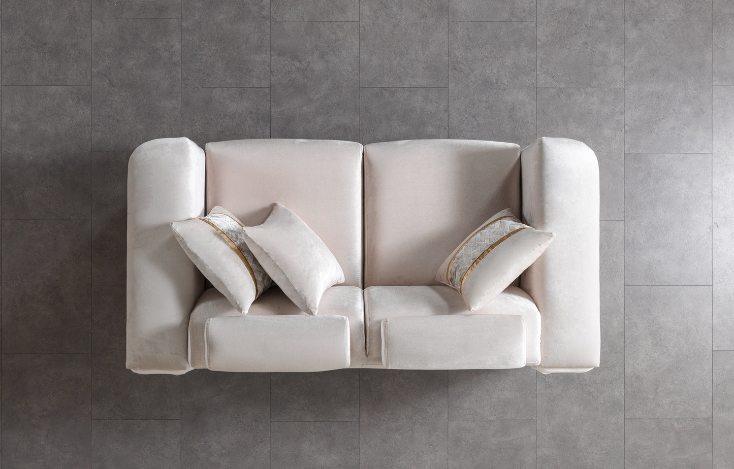 Fabiana Ivory Velvet Sofa & Loveseat