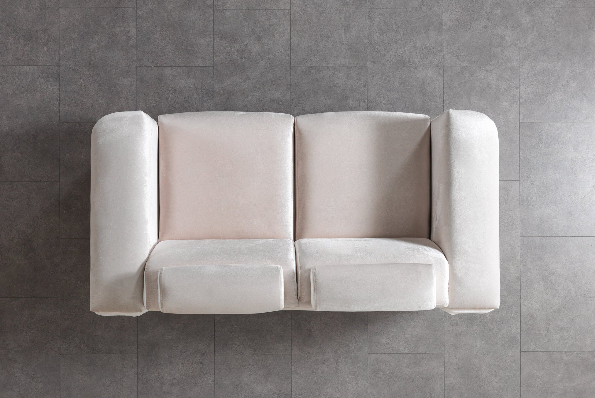 Fabiana Ivory Velvet Loveseat