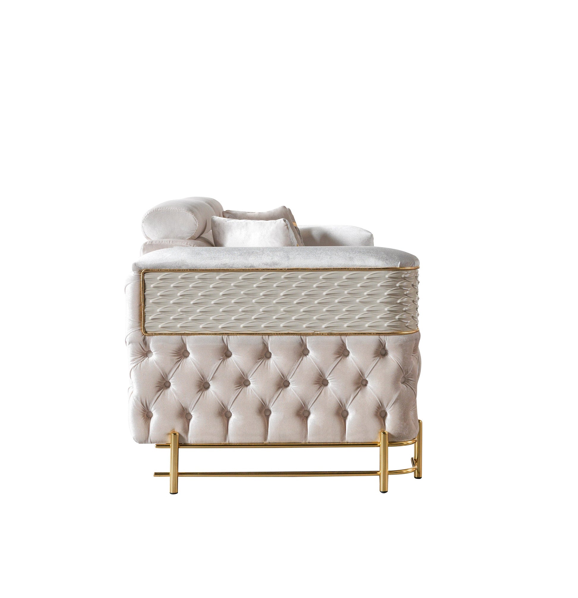Fabiana Ivory Velvet Sofa