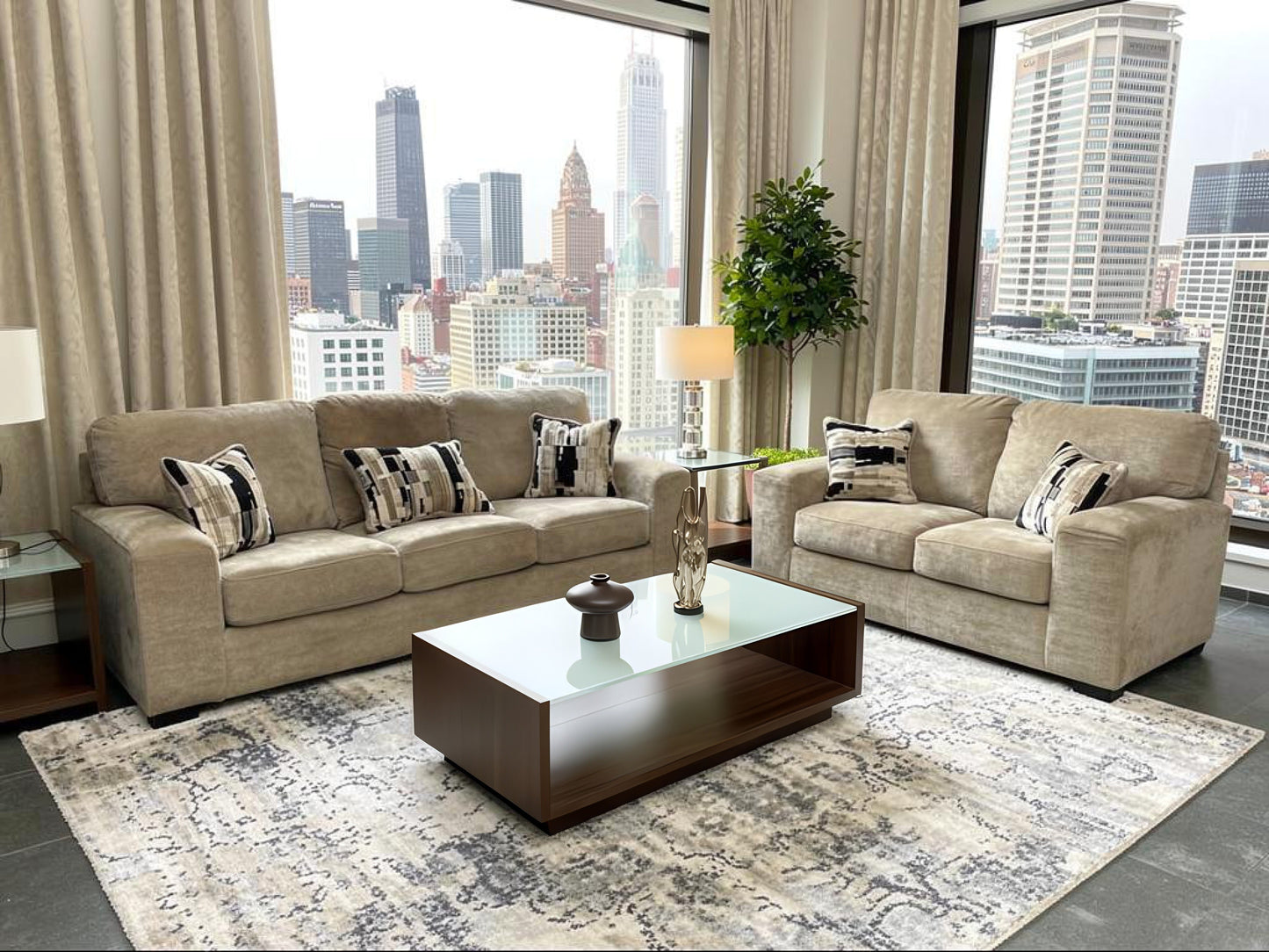 S319 Sofa and Loveseat (Coco)