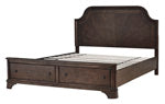 Adinton Brown Queen Panel Rails with Roll Slats