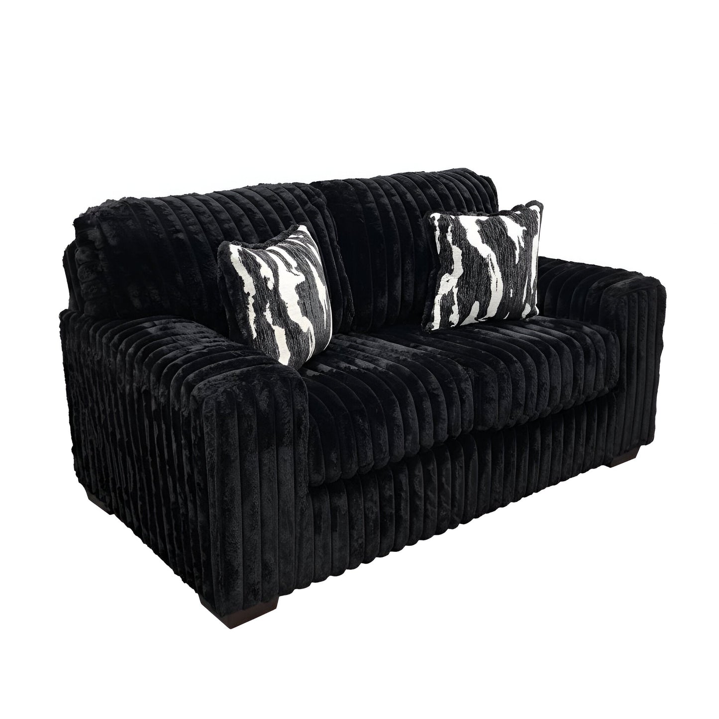S319 Sofa and Loveseat (Black)