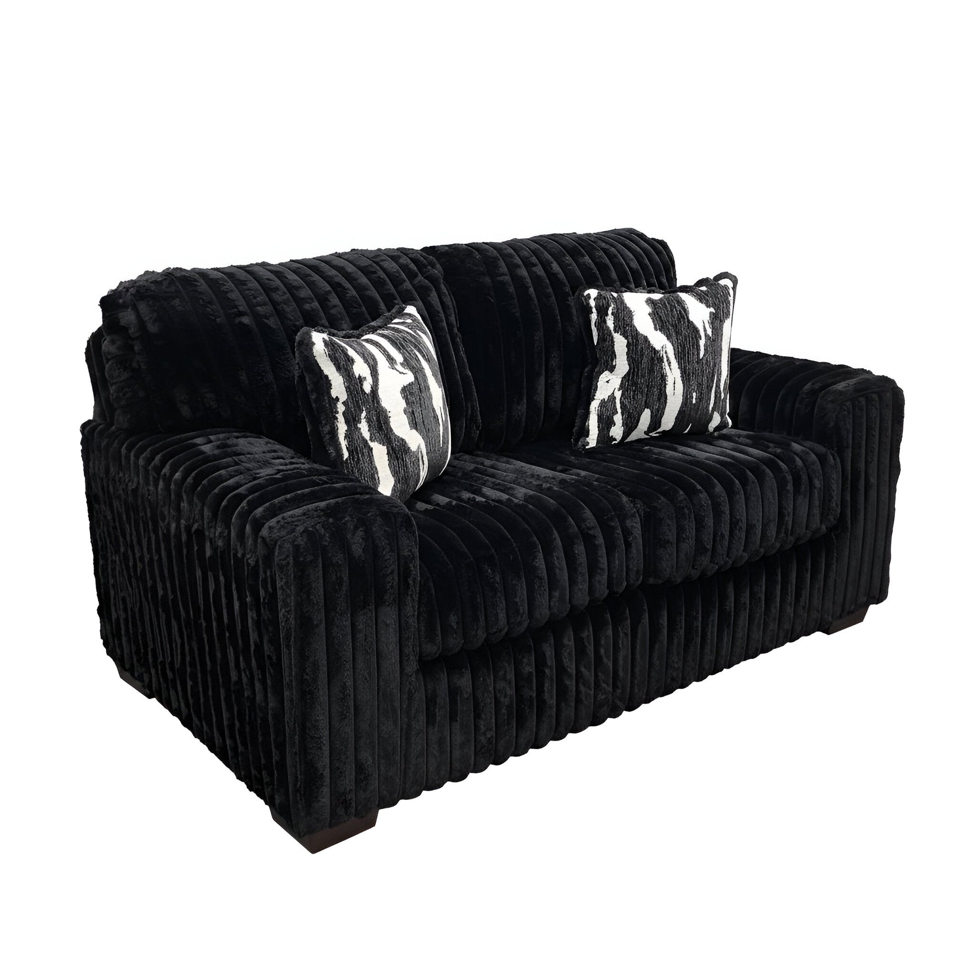S319 Sofa and Loveseat (Black)