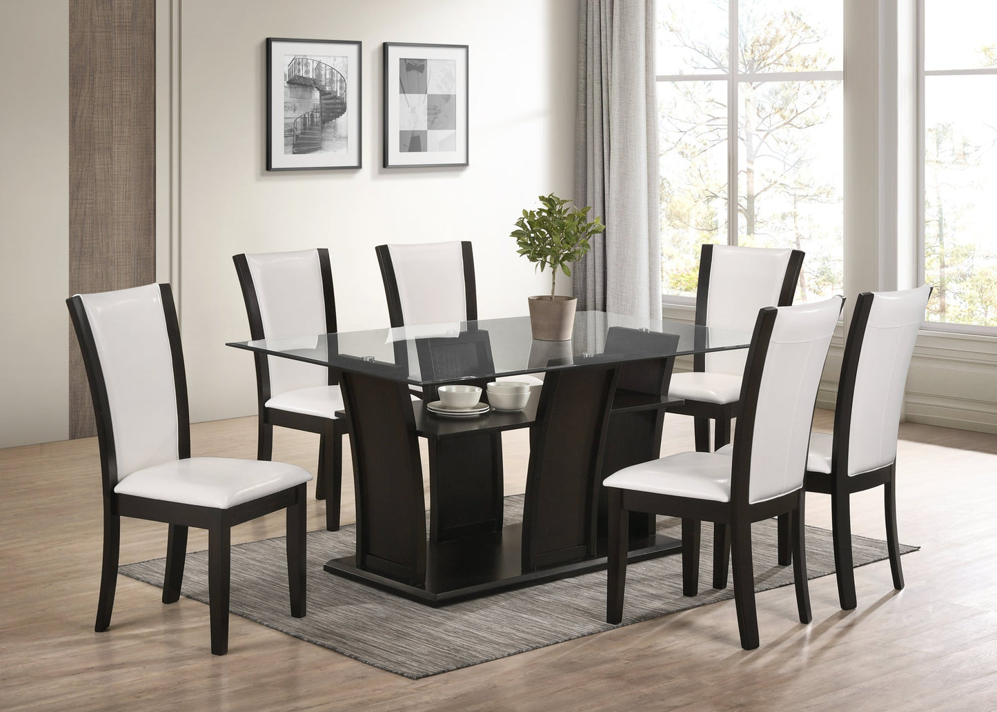 Florida - Grey Dining Table + 6 Chair Set