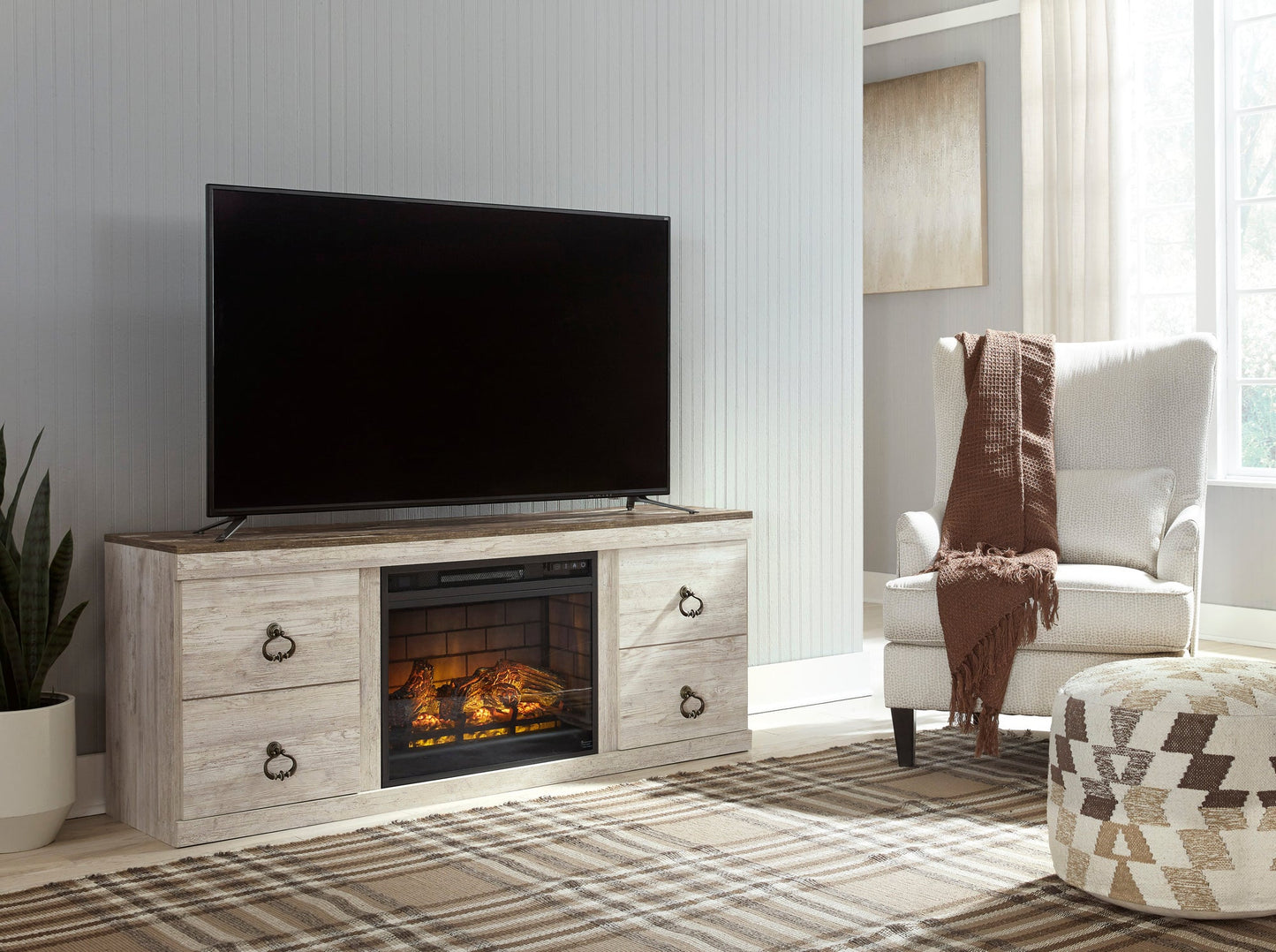 EW0267-268 - TV Stand w/Fireplace 60" L (ETA: 6/9)
