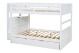 BB51 FULL/FULL Bunk Bed w/Twin Trundle + Staircase Storage