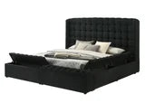 Madonna Black Platform Bed - Queen, King