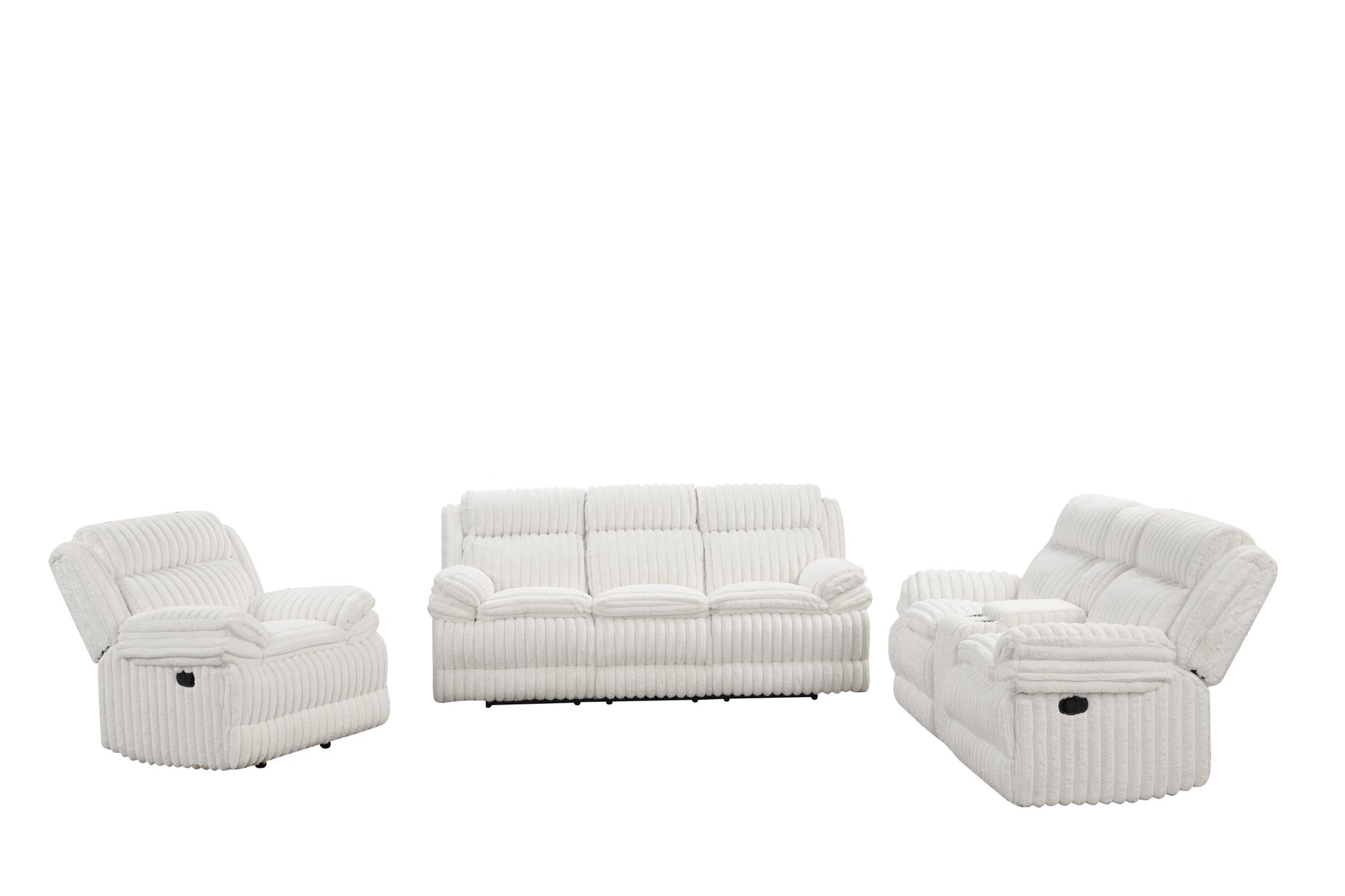 Heaven - White 2pc Reclining Set
