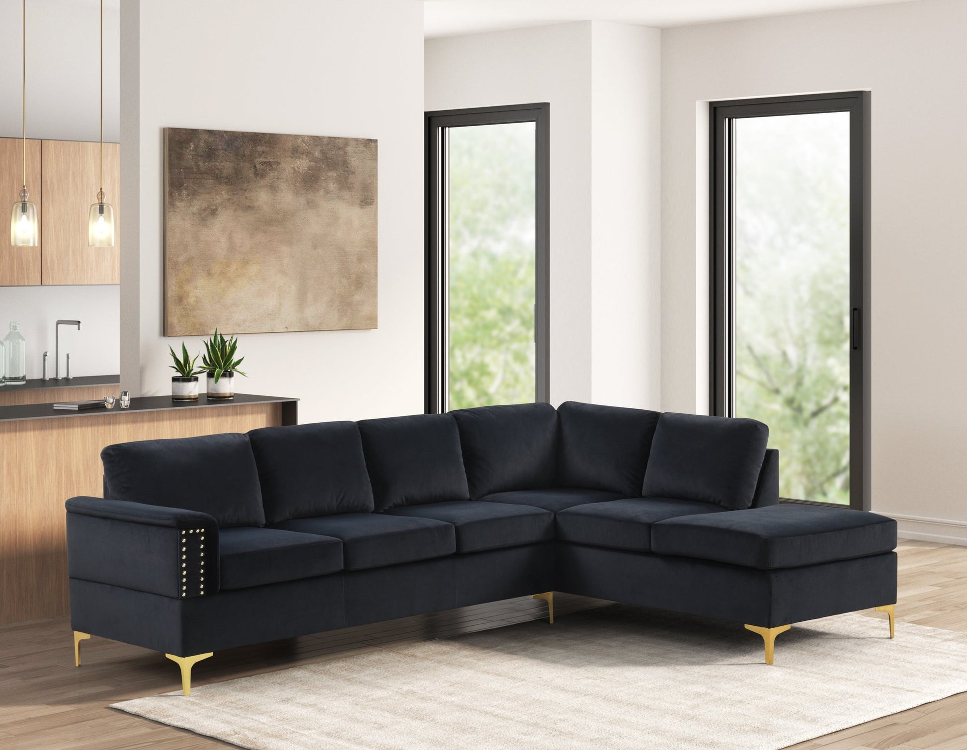 Vogue2 Black Sectional