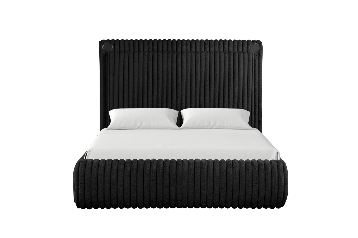 Diana Black Platform Bed - Queen, King