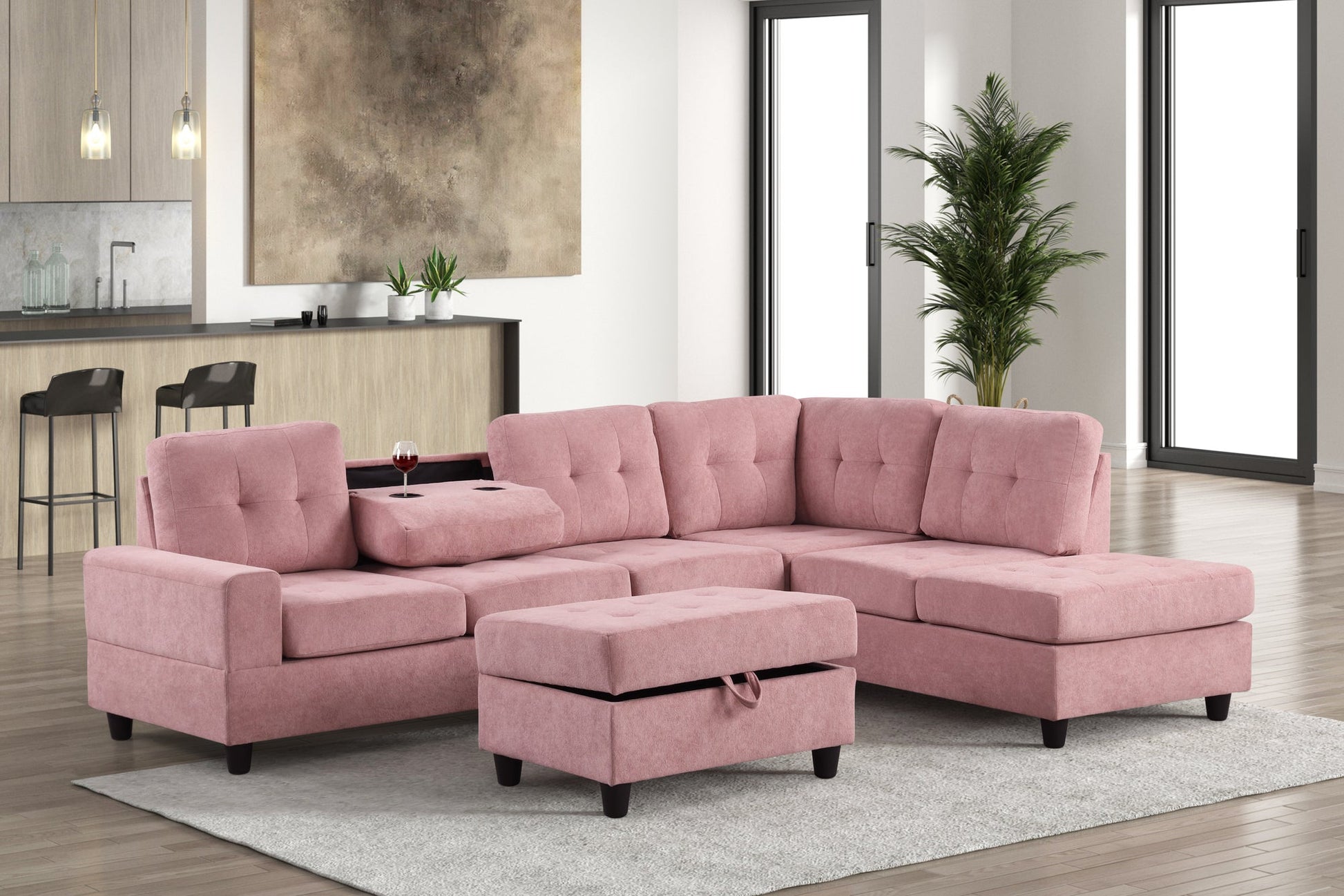 46Heights Reversible Sectional + Ottoman