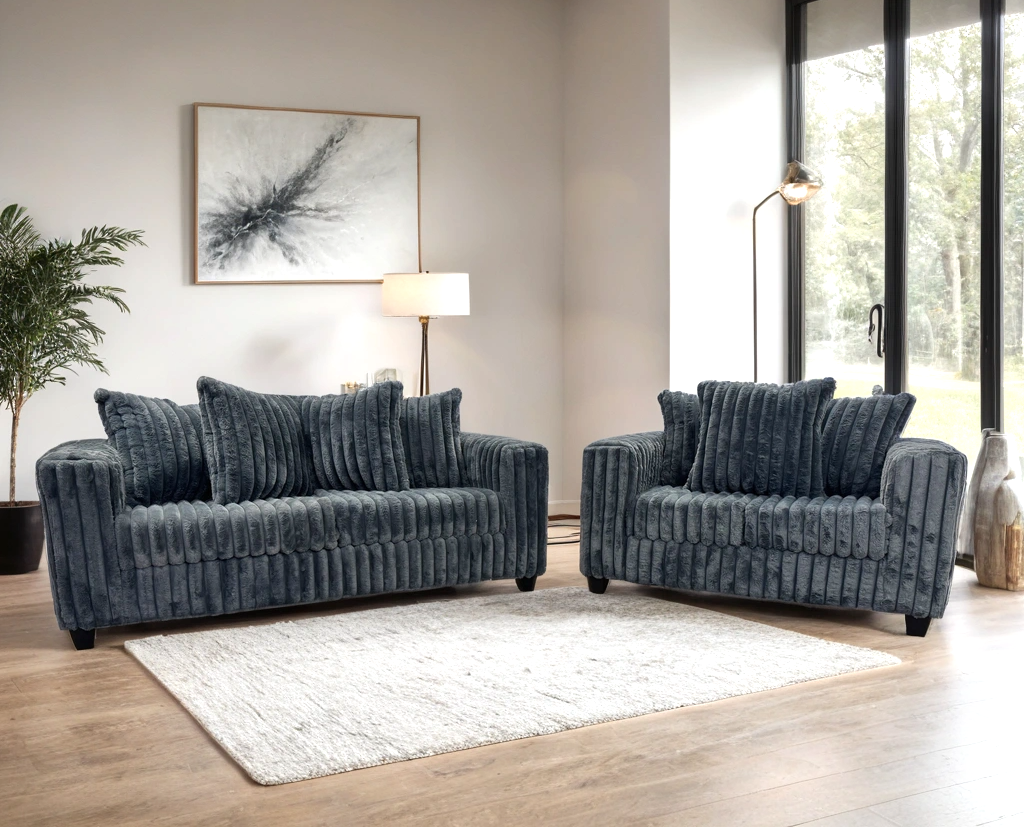 510 Charcoal - Sofa & Loveseat Set