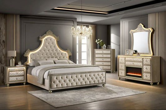 Majesty2 Beige 4PC or 5PC Set - Queen, King **NEW ARRIVAL**