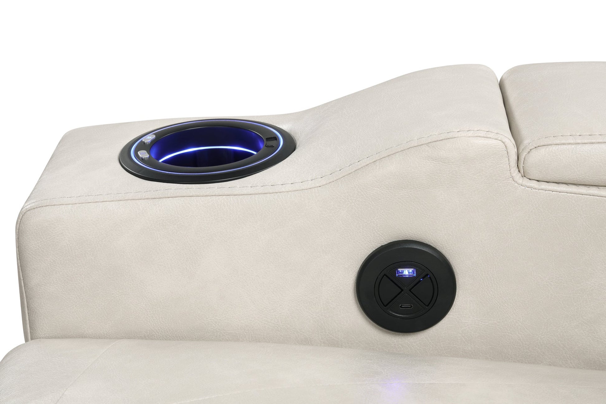 TOPGUN2 Ivory - Power Recliner (Bluetooth Speaker + Led Light) **NEW ARRIVAL**