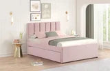 MAYA - Pink Twin, Full Platform Bed w/ Trundle **NEW ARRIVAL**