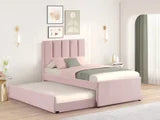 MAYA - Pink Twin, Full Platform Bed w/ Trundle **NEW ARRIVAL**