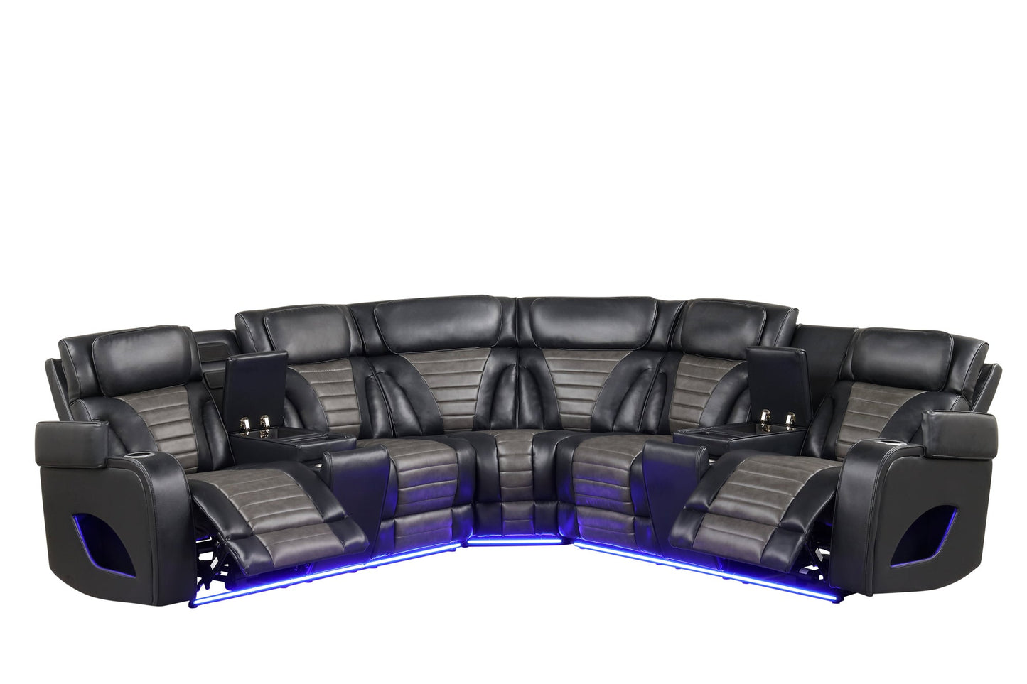 IBIZA POWER/POWER  Black Reclining Sectional **NEW ARRIVAL**