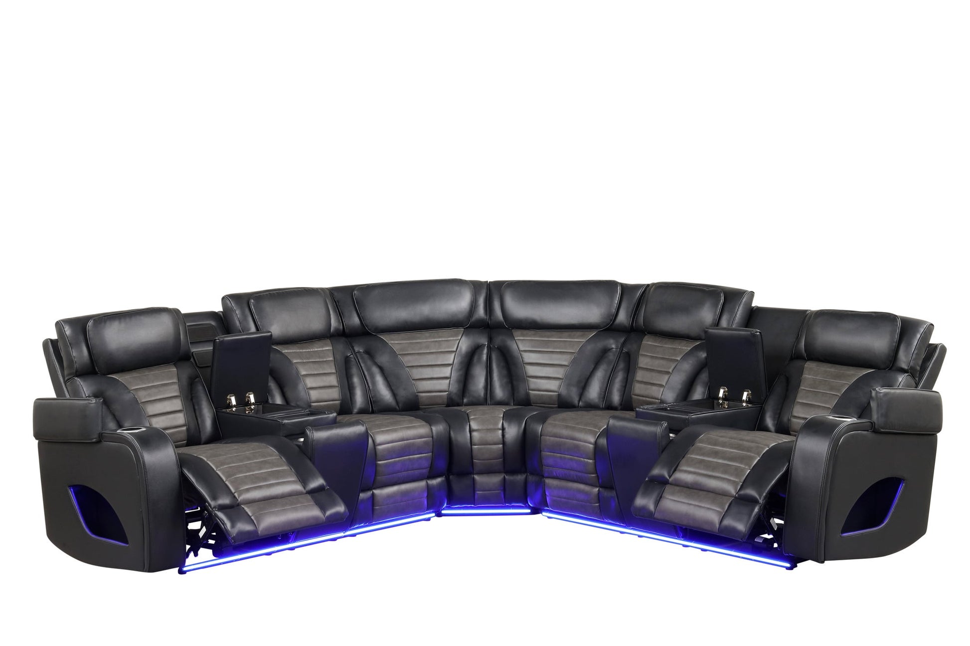 IBIZA POWER/POWER  Black Reclining Sectional **NEW ARRIVAL**