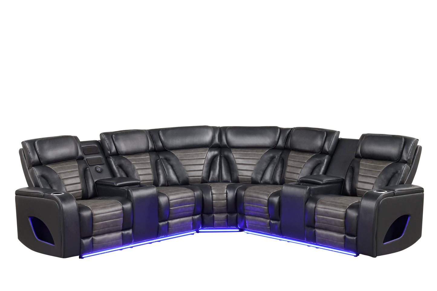 IBIZA POWER/POWER  Black Reclining Sectional **NEW ARRIVAL**