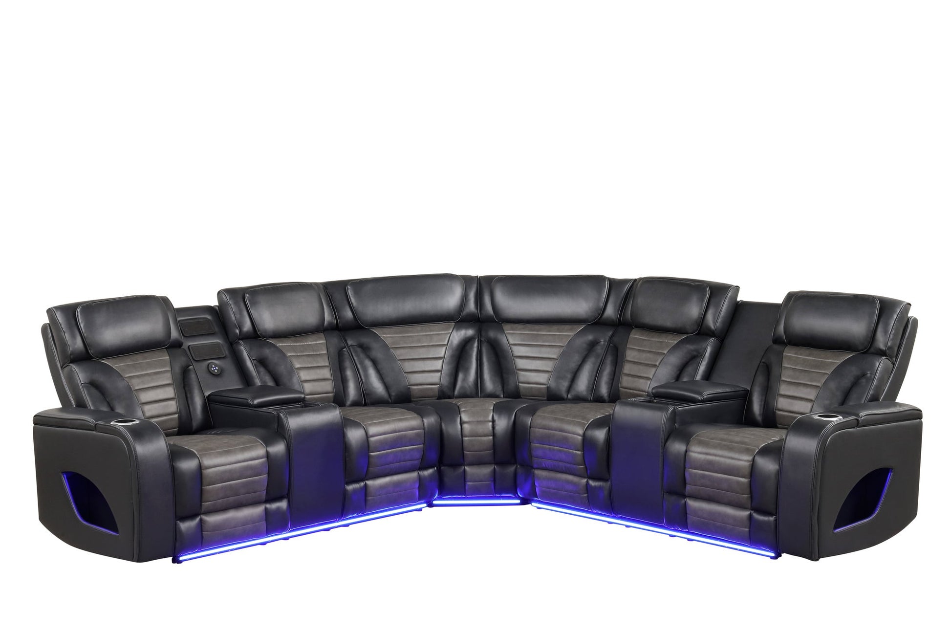 IBIZA POWER/POWER  Black Reclining Sectional **NEW ARRIVAL**