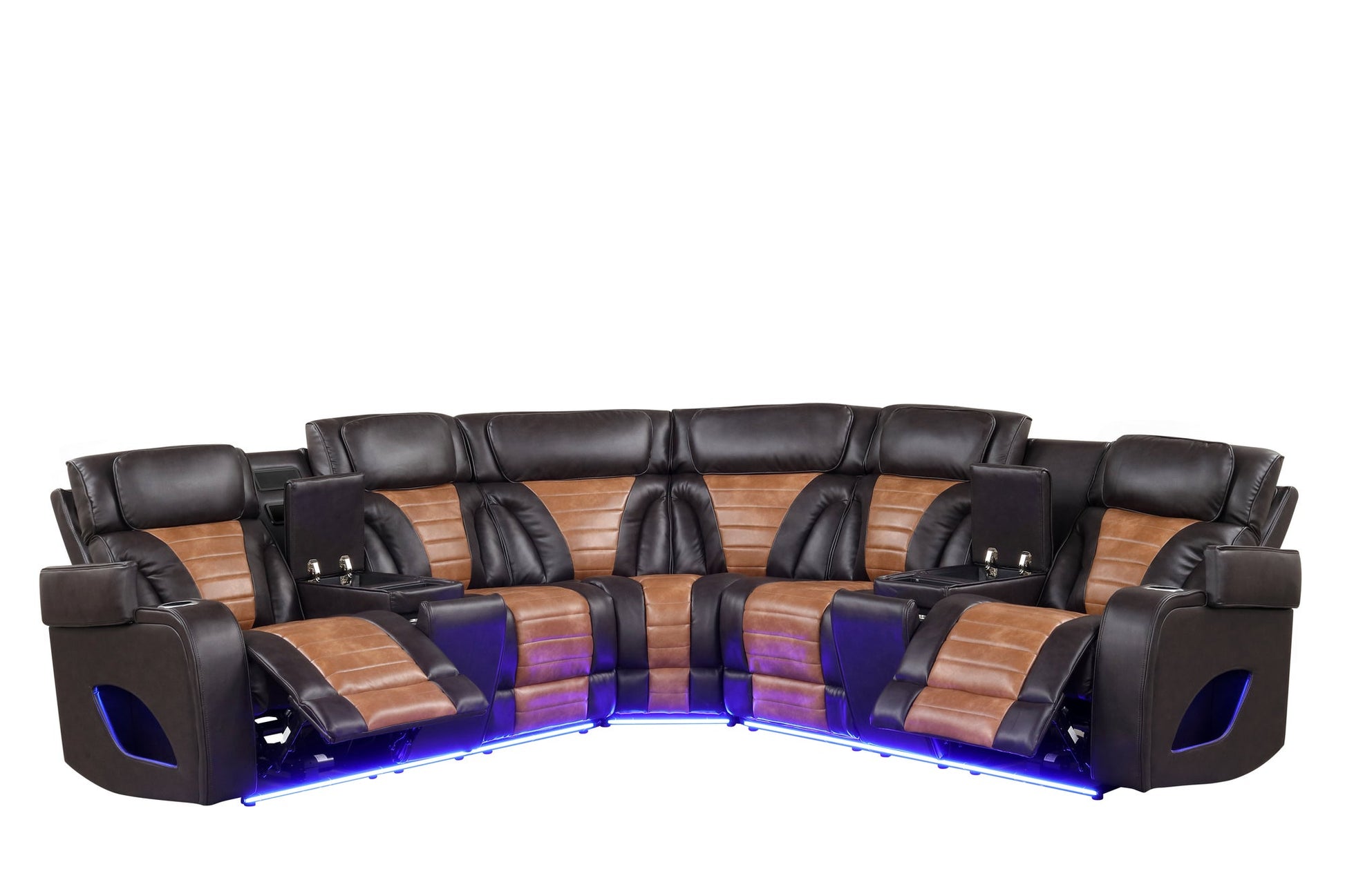 IBIZA POWER/POWER Brown Reclining Sectional **NEW ARRIVAL**