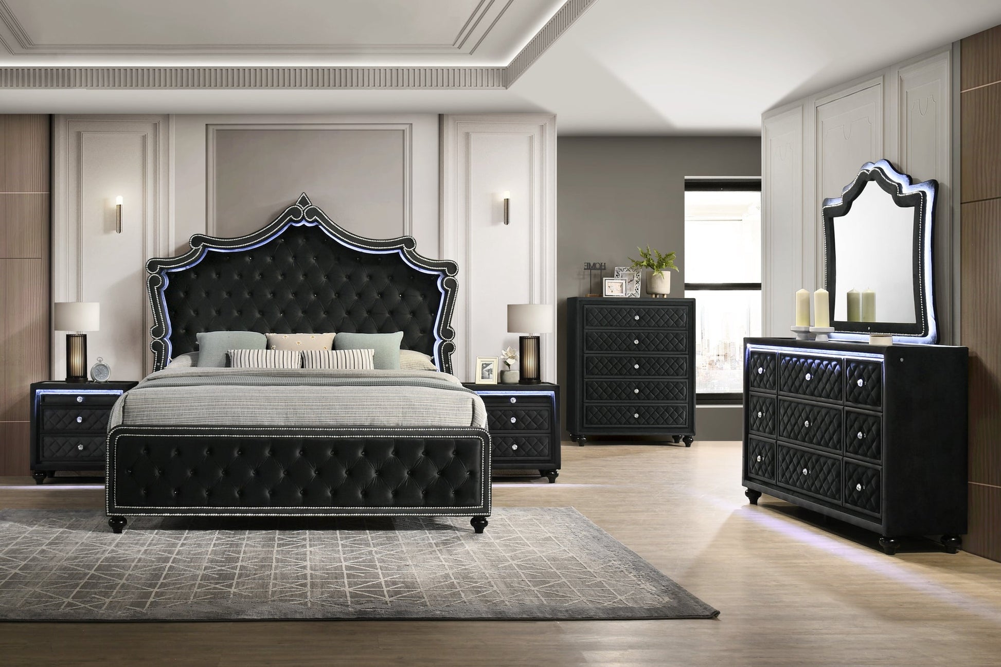 Kingdom Black 4PC OR 5PC Set - Queen, King **NEW ARRIVAL**