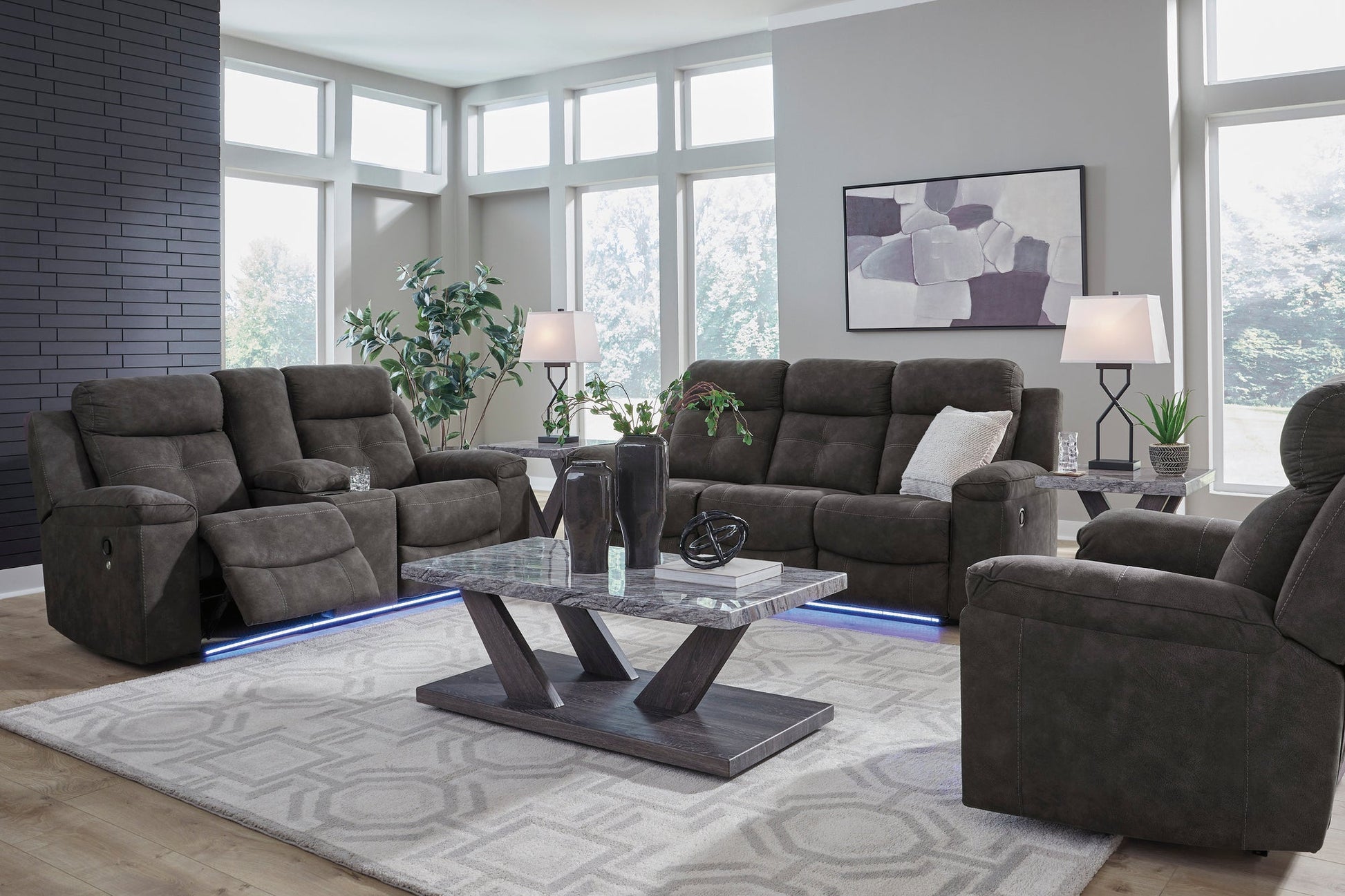 Ashley 636-05 - 2pc or 3pc Reclining Set (Multi-Color LED Lights) **NEW ARRIVAL**