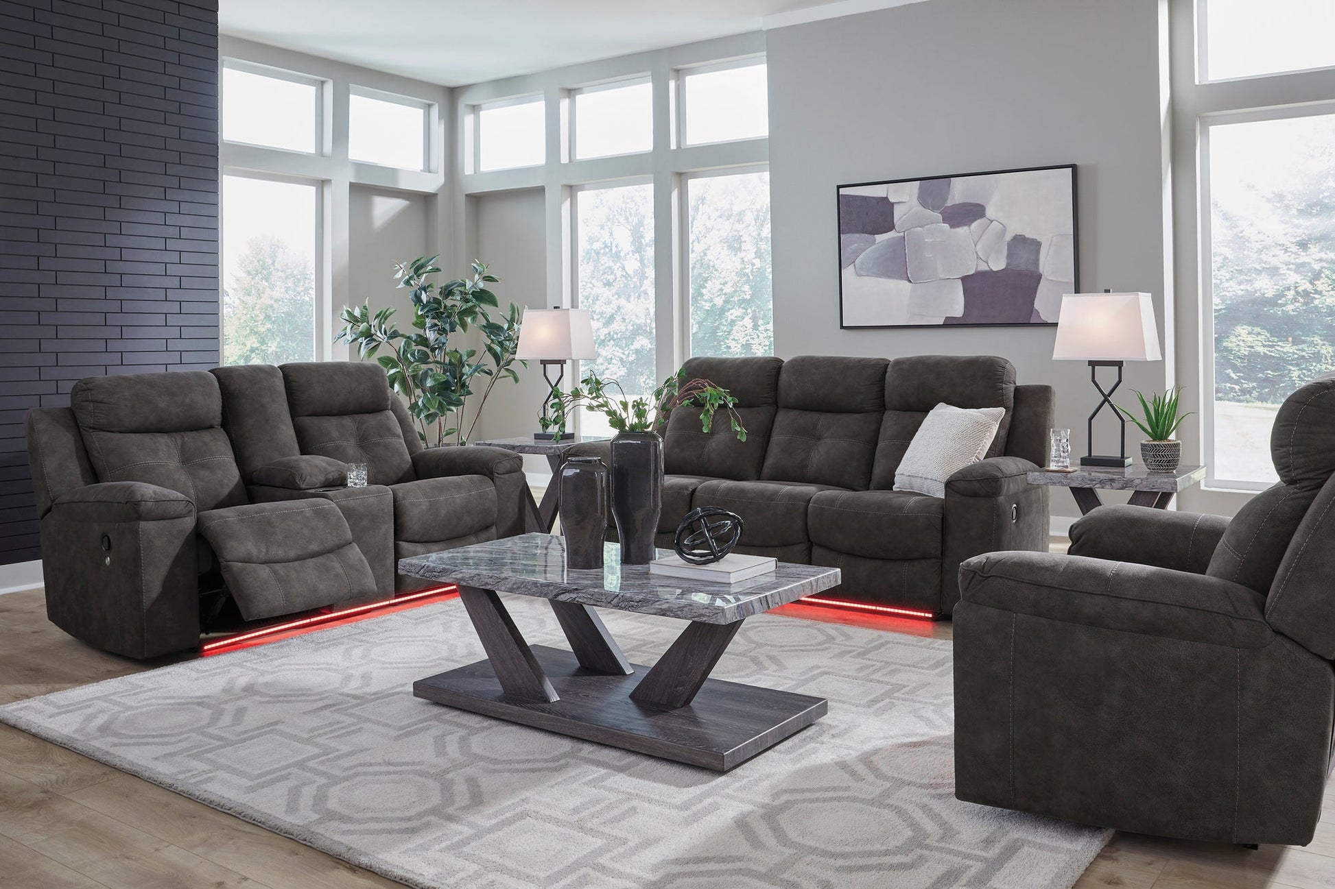 Ashley 636-05 - 2pc or 3pc Reclining Set (Multi-Color LED Lights) **NEW ARRIVAL**