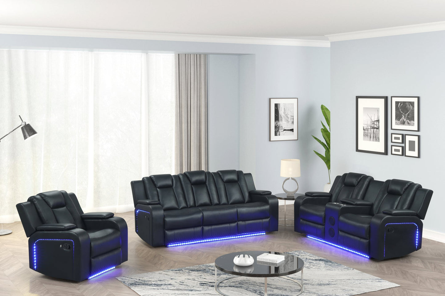 Hulk20 Black - 3PC Reclining Set **NEW ARRIVAL**