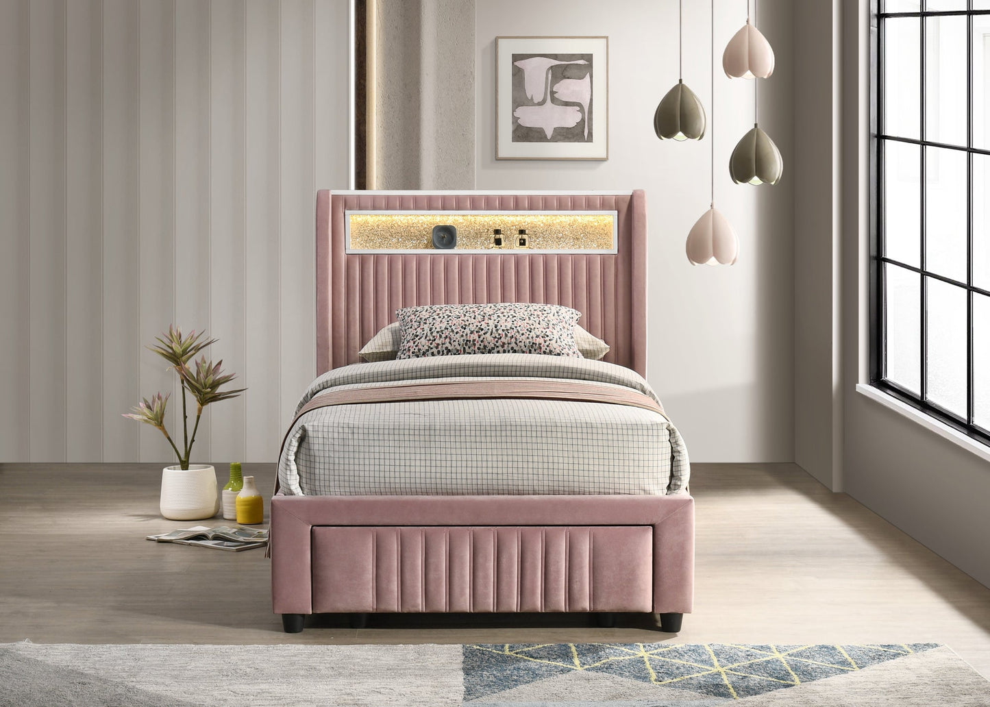 Cupid Pink Platform Bed - Twin, Full **NEW ARRIVAL**