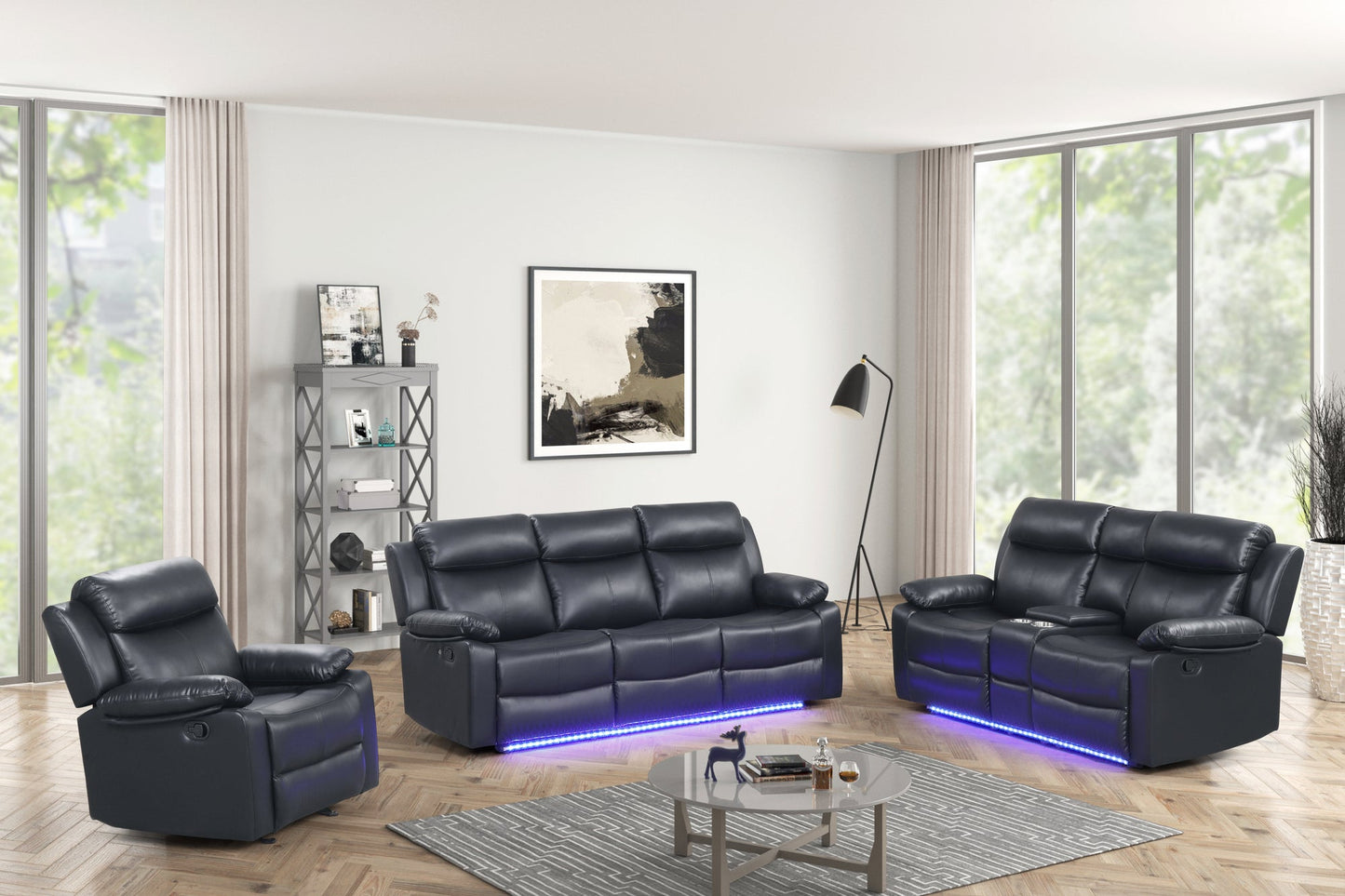 Aiden Black- 3PC Reclining Set **NEW ARRIVAL**
