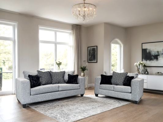 110 Sofa and Loveseat Set (Gunmetal) **NEW ARRIVAL** (ETA 5/27)