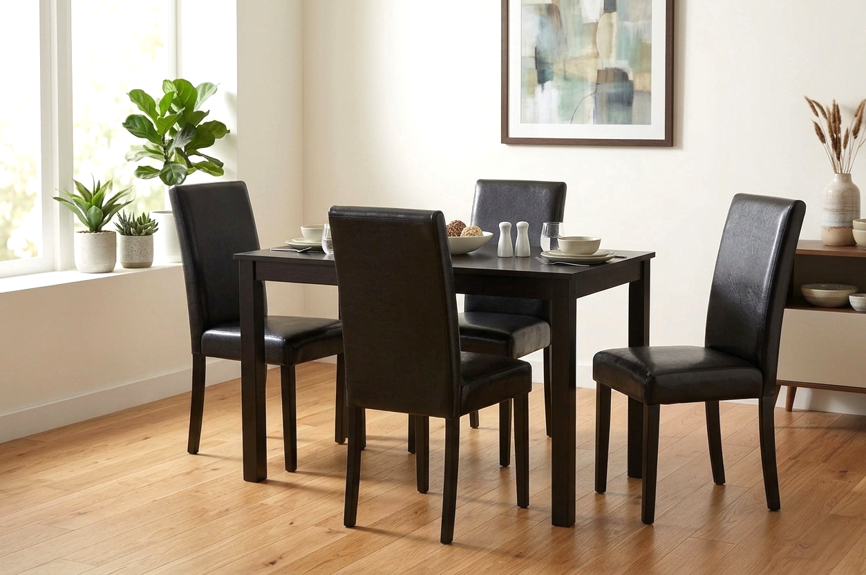 D700 Black - Table + 4 Chairs **NEW ARRIVAL** (ETA 6/10)