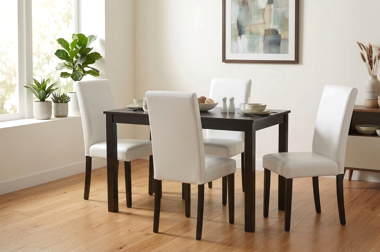 D700 White - Table + 4 Chairs **NEW ARRIVAL** (ETA 6/10)