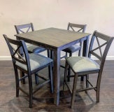 Tahoe - Grey - Pub Table + 4 Chairs (ETA 7/10)