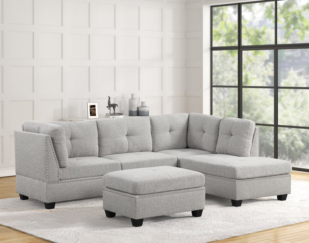 Combo Bundle Deal Furniture 3x Bedroom Set 1x Dinning Set, Sectional and Mattress with Box Spring